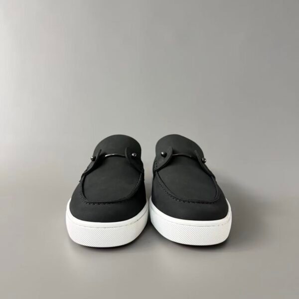 Black Suede Slip On Loafers - Luxury Matte Leather Casual Dress Shoes