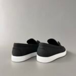 Black Suede Slip On Loafers - Luxury Matte Leather Casual Dress Shoes