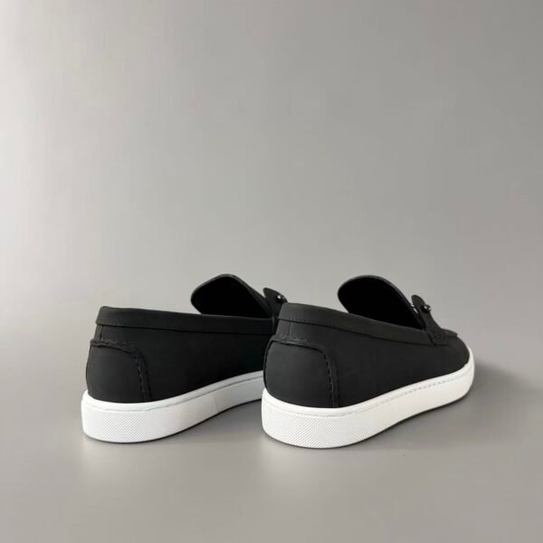 Black Suede Slip On Loafers - Luxury Matte Leather Casual Dress Shoes