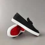 Black Suede Slip On Loafers - Luxury Matte Leather Casual Dress Shoes