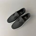 Black Suede Slip On Loafers - Luxury Matte Leather Casual Dress Shoes