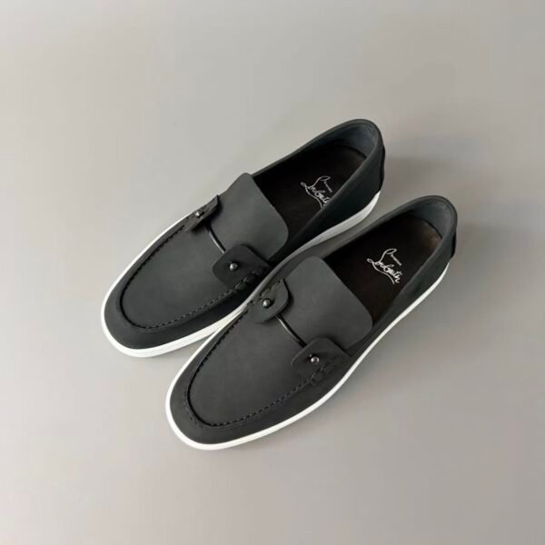 Black Suede Slip On Loafers - Luxury Matte Leather Casual Dress Shoes