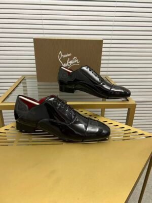 Men's Black Patent Leather Dress Shoes – High-Gloss Tuxedo Shoes for Weddings & Formal Events