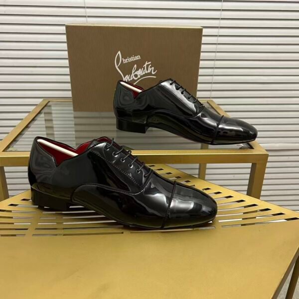 Men's Black Patent Leather Dress Shoes – High-Gloss Tuxedo Shoes for Weddings & Formal Events