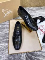 Genuine Leather Crocodile Belly Pattern Tassel Loafers - Handcrafted Premium Men's Slip-On Dress Shoes