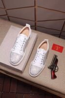Unisex Sparkly Crystal Toe Low Top Sneakers – Premium Suede Leather Dress Casual Shoes for Parties