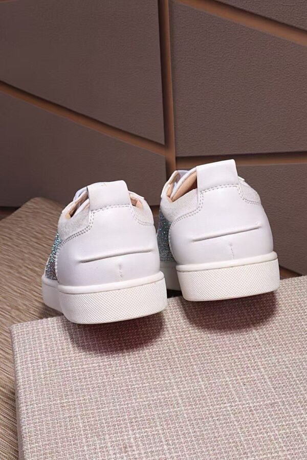 Unisex Sparkly Crystal Toe Low Top Sneakers – Premium Suede Leather Dress Casual Shoes for Parties