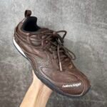 Men's Distressed Leather Low-Top Sneakers – Lightweight Vintage Slim Casual Shoes