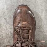 Men's Distressed Leather Low-Top Sneakers – Lightweight Vintage Slim Casual Shoes