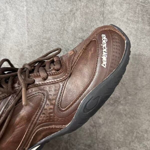 Men's Distressed Leather Low-Top Sneakers – Lightweight Vintage Slim Casual Shoes