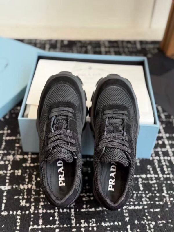Premium Suede & Breathable Mesh Chunky Sneakers - Leather Lined Platform Lug Sole Shoes