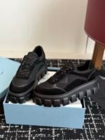 Premium Suede & Breathable Mesh Chunky Sneakers - Leather Lined Platform Lug Sole Shoes