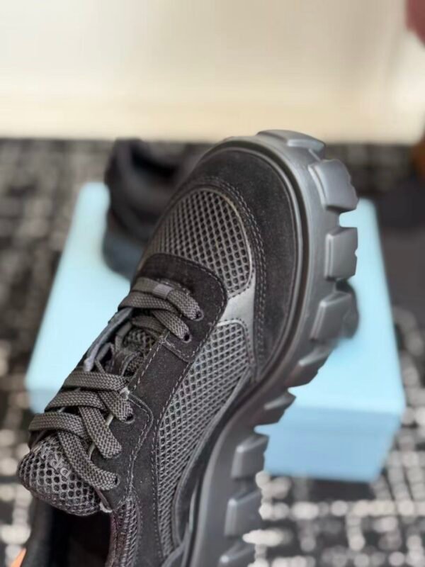 Premium Suede & Breathable Mesh Chunky Sneakers - Leather Lined Platform Lug Sole Shoes