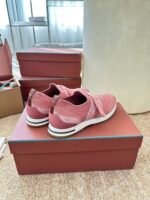 Minimalist Wool Knit Walking Shoes - Breathable Slip-On Sneakers (Muted Pink)