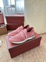 Minimalist Wool Knit Walking Shoes - Breathable Slip-On Sneakers (Muted Pink)