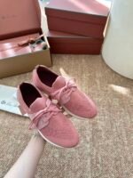 Minimalist Wool Knit Walking Shoes - Breathable Slip-On Sneakers (Muted Pink)