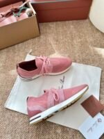 Minimalist Wool Knit Walking Shoes - Breathable Slip-On Sneakers (Muted Pink)