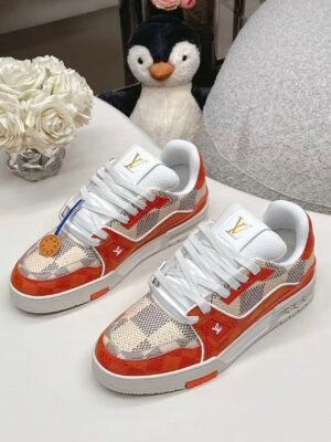 Unisex Premium Genuine Leather Retro Trainers - Designer Style Gradient Printed Low-Top Board Shoes