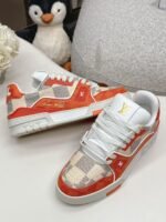 Unisex Premium Genuine Leather Retro Trainers - Designer Style Gradient Printed Low-Top Board Shoes