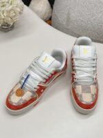 Unisex Premium Genuine Leather Retro Trainers - Designer Style Gradient Printed Low-Top Board Shoes