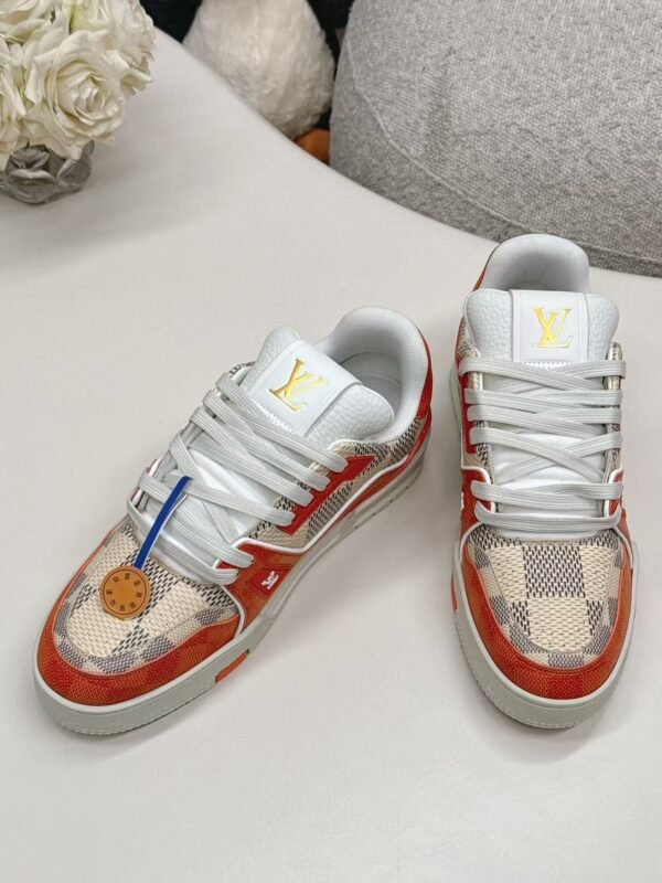 Unisex Premium Genuine Leather Retro Trainers - Designer Style Gradient Printed Low-Top Board Shoes