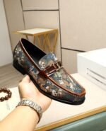 Men's Luxury Camouflage Monogram Loafers - Genuine Leather Penny Loafer