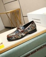 Men's Luxury Camouflage Monogram Loafers - Genuine Leather Penny Loafer