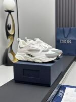 Unisex White Grey Chunky Sneakers – Vintage Inspired Platform Shoes with Breathable Mesh Upper