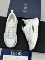 Unisex White Grey Chunky Sneakers – Vintage Inspired Platform Shoes with Breathable Mesh Upper