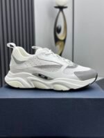 Unisex White Grey Chunky Sneakers – Vintage Inspired Platform Shoes with Breathable Mesh Upper