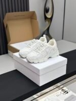 Premium White Chunky Sneakers Women | Retro Platform Casual Leather Mesh Fashion Shoes