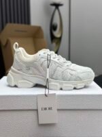 Premium White Chunky Sneakers Women | Retro Platform Casual Leather Mesh Fashion Shoes