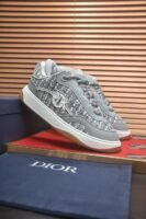 Men's High-Street Grey Leather & Tweed Platform Sneakers - Vintage Fat Skate Shoes for Streetwear & Casual Wear