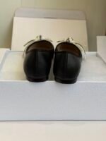 Women's Genuine Leather Ballet Flats with Ribbon Bow - Comfortable Dress Shoes
