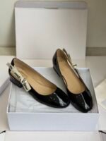 Patent Leather Mary Jane Loafers - Women’s Low Heel Dress Shoes