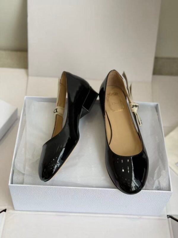 Patent Leather Mary Jane Loafers - Women’s Low Heel Dress Shoes