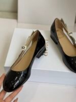 Patent Leather Mary Jane Loafers - Women’s Low Heel Dress Shoes