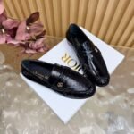 Women's Patent Leather Loafers - Genuine Leather Flat Shoes with Sheepskin Lining & Metal Buckle